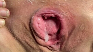 Doggy style Milf Gaping, Queefing, Creampied Cunt