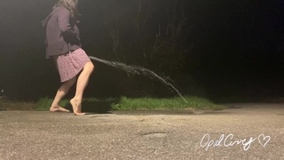 Naughty Girl Power Washer her Driveway with Piss, my Stream went so far! Кто хочет золотой душ