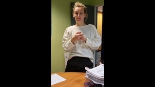 Босс и секретарша с нейлоном