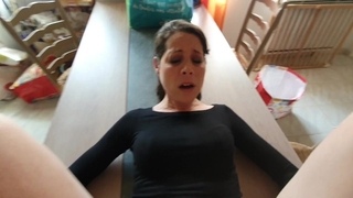 Анал во время еды