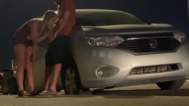 Cuckold in Gloryhole & Caught in Public